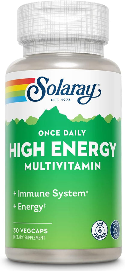SOLARAY Once Daily High Energy Multivitamin – Vitamin B12 (as cyanocobalamin): Contributes to normal energy – Image 1