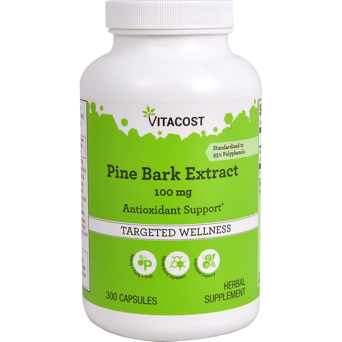 Vitacost Pine Bark Extract, 100 mg, 300 Capsules - görsel 1