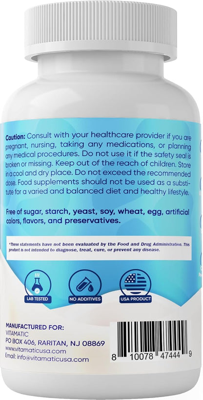 Vitamatic Bovine Colostrum Supplement – 1000 mg per Serving, 50% IgG, 120 Capsules