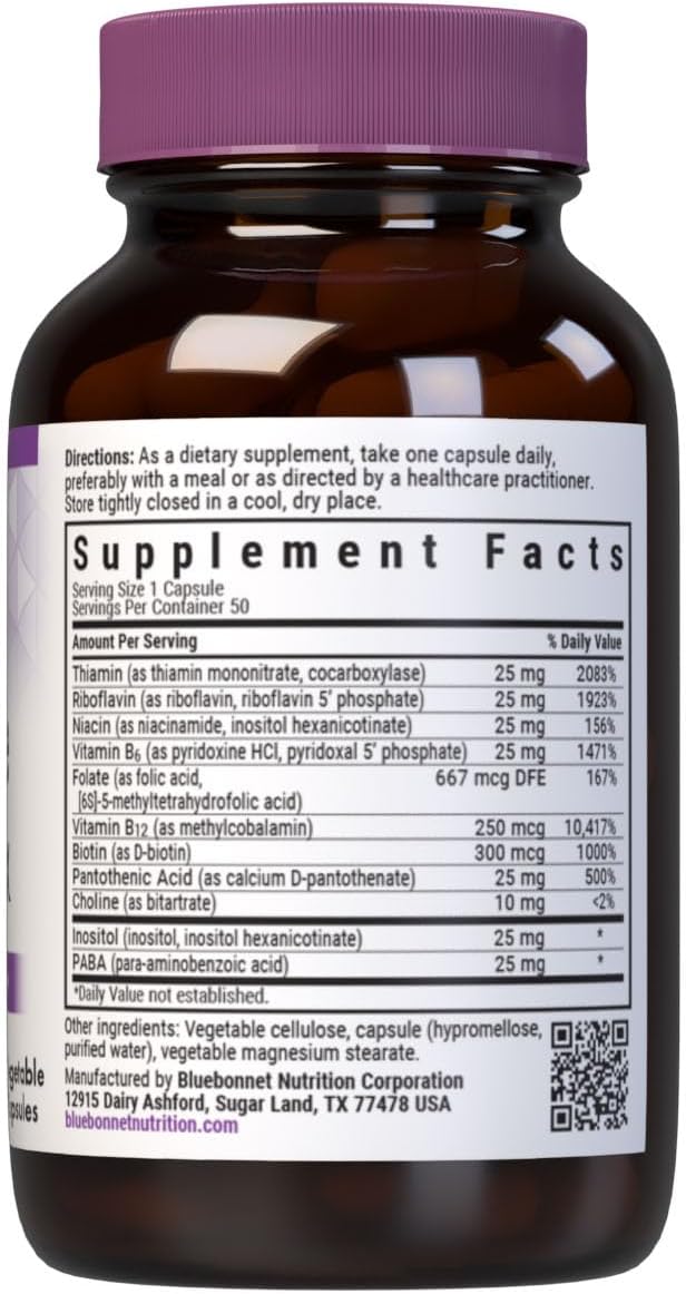 Bluebonnet Nutrition Cellular Active Coenzyme B-Complex - 50 Vegetable Capsules - görsel 2