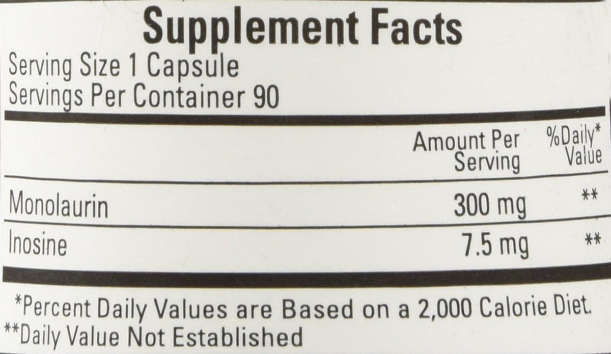 Monolaurin 300 mg 90 Caps - görsel 2