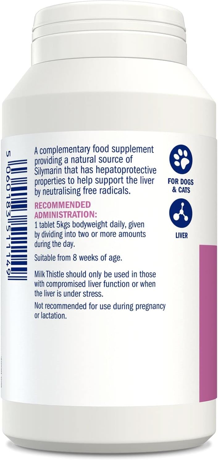 Dorwest Herbs Milk Thistle Tablets – Liver Support for Cats and Dogs (500 Tablets) - görsel 2