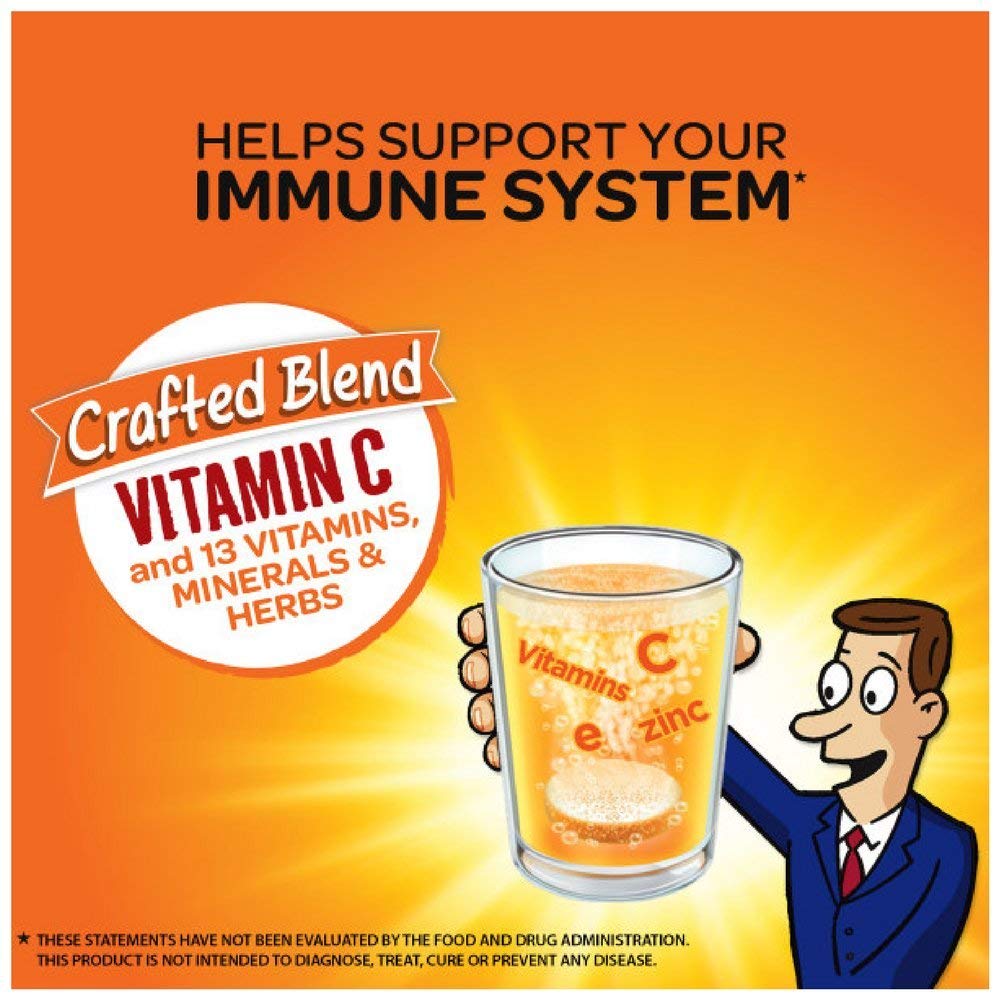 Airborne Zesty Orange Effervescent Tablets - Vitamin C 1000mg Immune Support (Pack of 3) - görsel 2