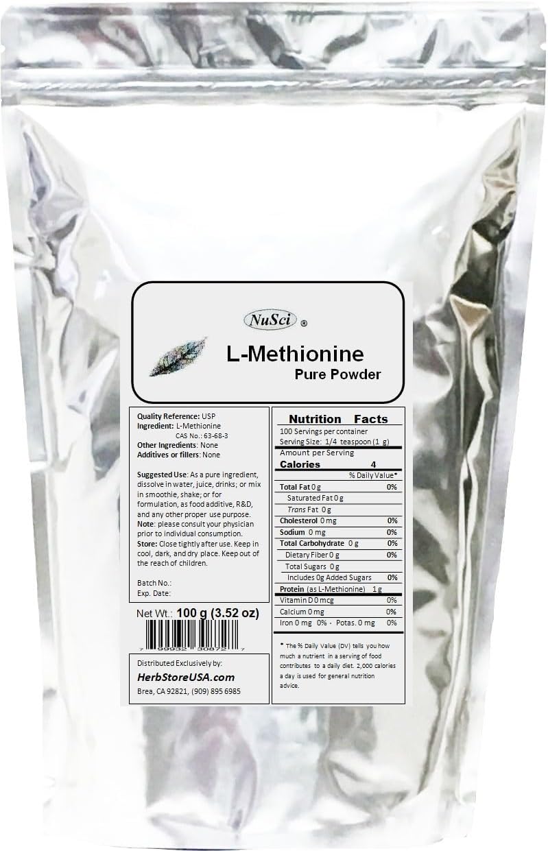 L-Methionine Powder Pure (227g) - görsel 3
