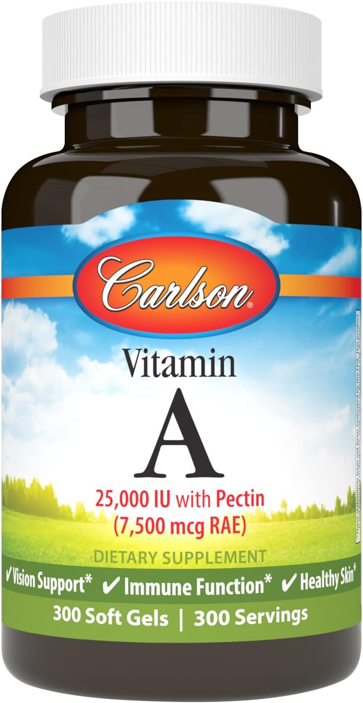 Carlson Vitamin A with Pectin, 25000 IU, 300 Softgels - görsel 1