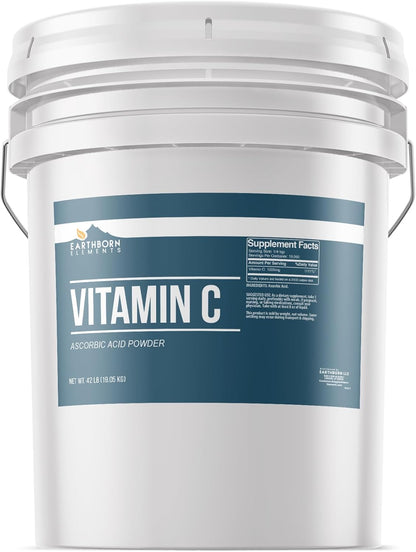 Earthborn Elements Vitamin C Powder 1.5 kg, Ascorbic Acid, Food Supplement