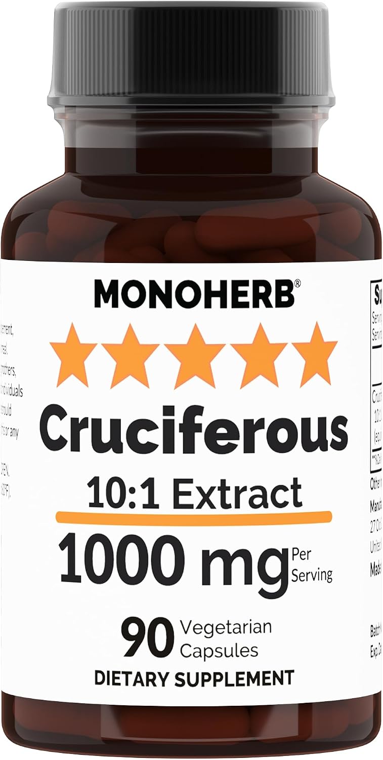 MONOHERB Cruciferous 10:1 Extract – 1000 mg per Serving, 45 Servings - görsel 1