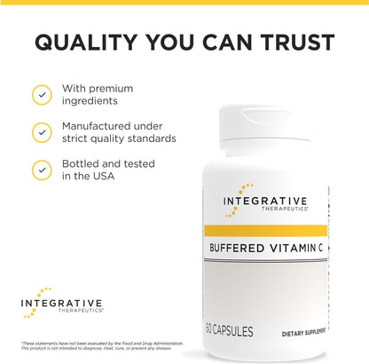 Integrative Therapeutics Buffered Vitamin C 1,000 mg with Magnesium and Calcium - 60 Vegan Capsules