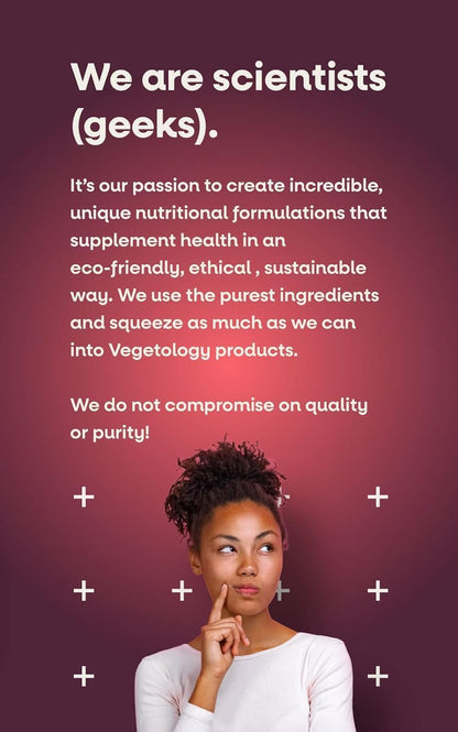 VEGETOLOGY Vegan Vitamin B12 Sublingual Supplement – for Metabolism & Energy (60 Tablets)