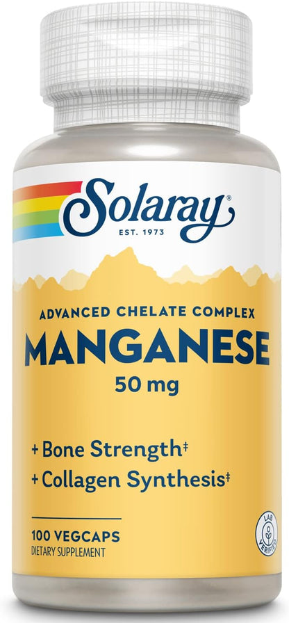 SOLARAY Manganese 50 mg – 100 VegCaps
