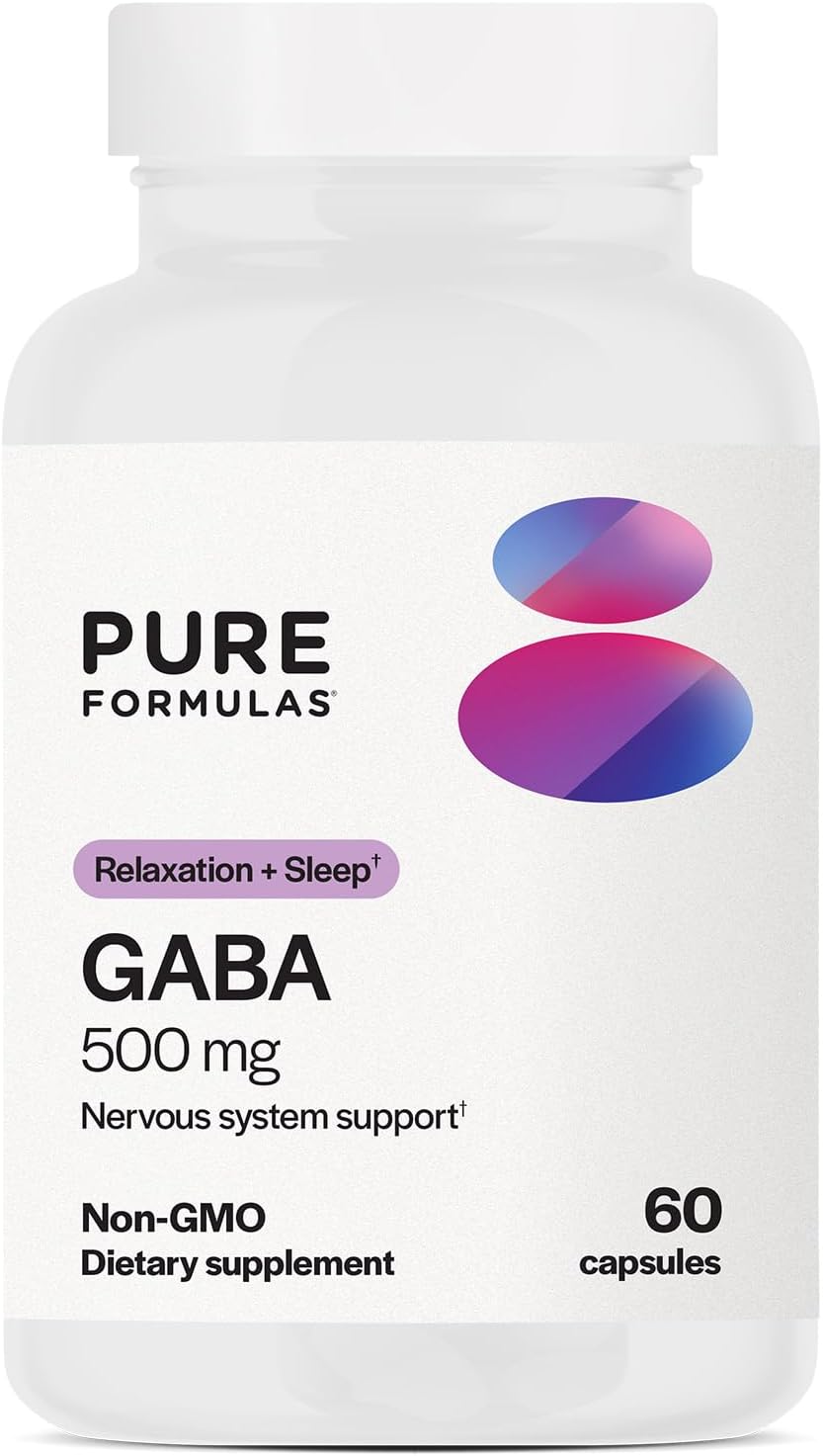 PureFormulas GABA 500 mg - 60 Capsules - görsel 1