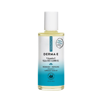 Derma E Vitamin E Skin Oil 14,000 IU with Safflower Oil - Hypoallergenic & Fragrance-Free