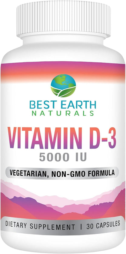 Best Earth Naturals Immune Support Supplement - Multivitamins for Adults with Vitamin C, Vitamin E, Turmeric, Mushrooms, Garlic & More - 60 Capsules