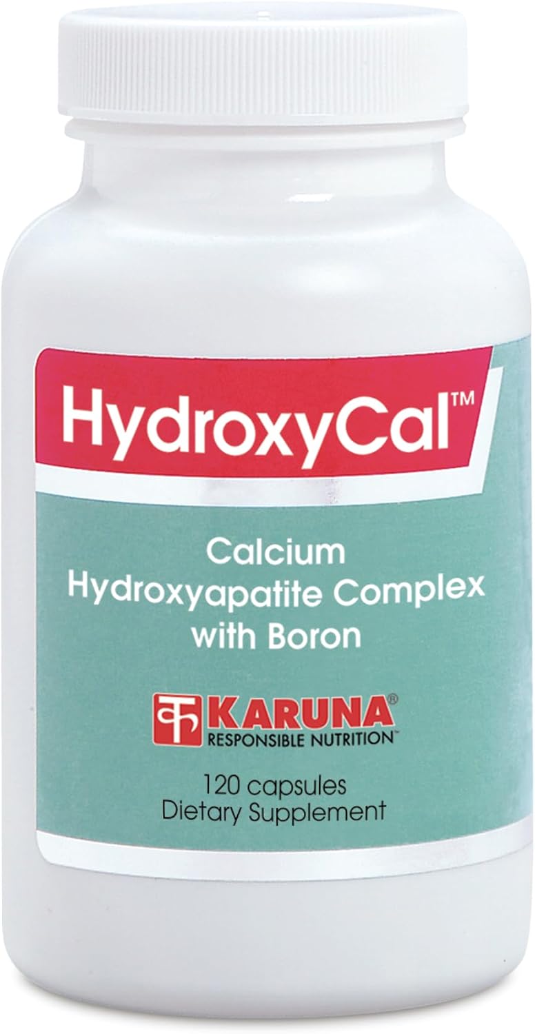 Karuna HydroxyCal - Microcrystalline Hydroxyapatite, Vitamin K, C & D3, Manganese, Calcium Citrate, Horsetail, Phosphorus, Magnesium, Boron - 120 Capsules - görsel 1