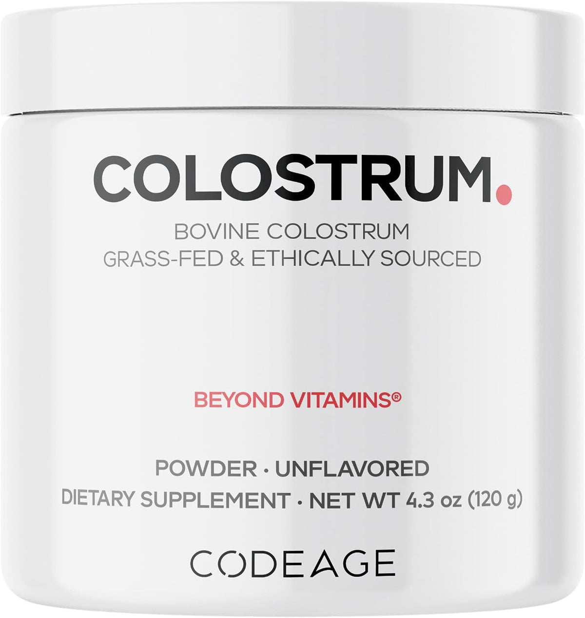 Codeage Bovine Colostrum Powder, 1000 mg, Grass-Fed, 4.3 oz (122 g) - görsel 1
