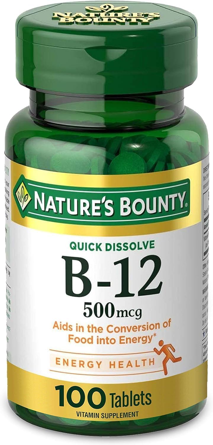 Nature's Bounty Vitamin B12 500mcg Sublingual Tablets, Pack of Two - görsel 7