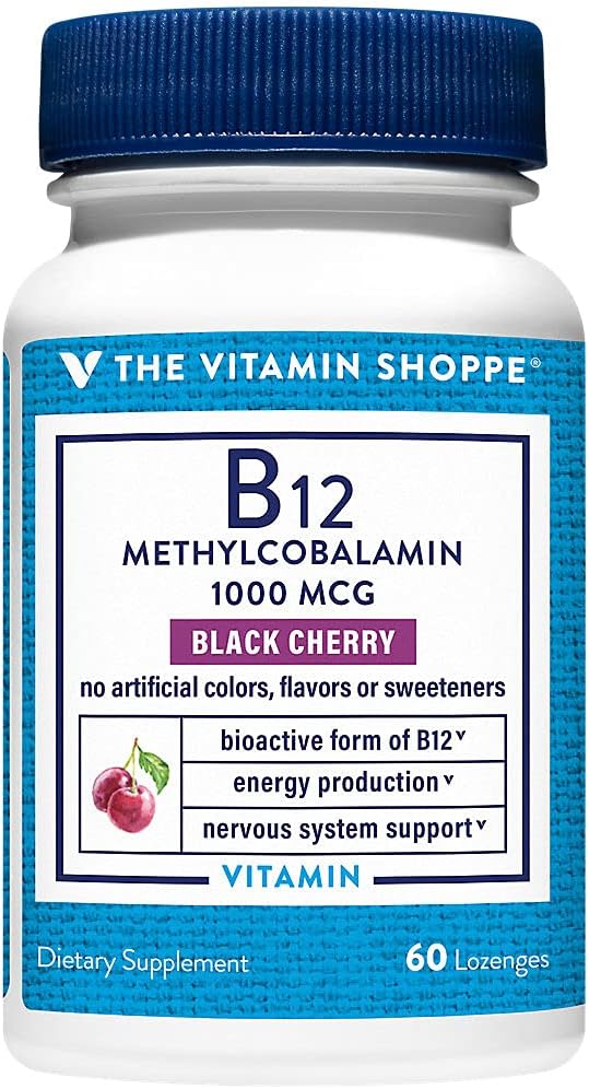 Vitamin B12 Methylcobalamin 1000mcg Lozenges - Black Cherry - 60 Lozenges - görsel 4