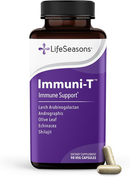 LifeSeasons Immuni-T - Immune Support Food Supplement with Elderberry, Echinacea, Andrographis - 90 Capsules