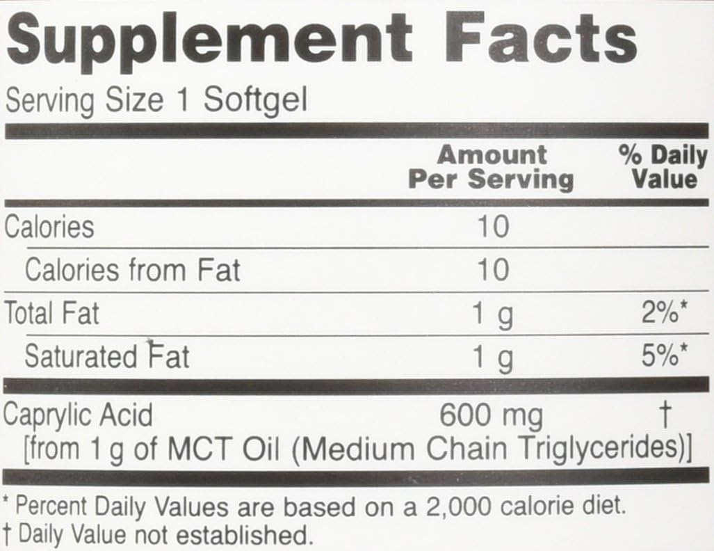 Now Foods Caprylic Acid, 100 Softgels (Pack of 2) - görsel 4