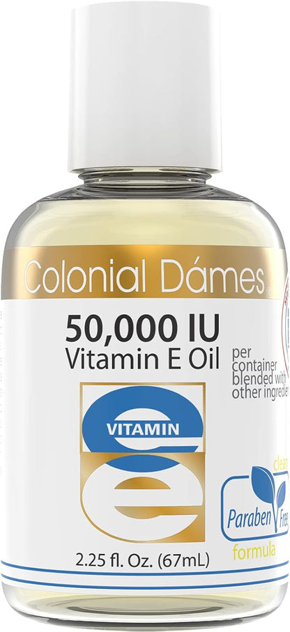 Colonial Dames High Potency 50,000 IU Vitamin E Oil Blend – A Premium Antioxidant Skin Therapy Oil for the Whole Body