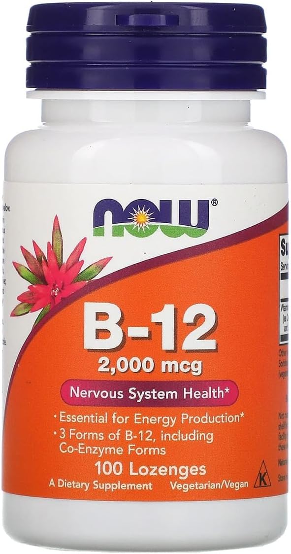 NOW Foods B-12 2,000 mcg Lozenges - görsel 1