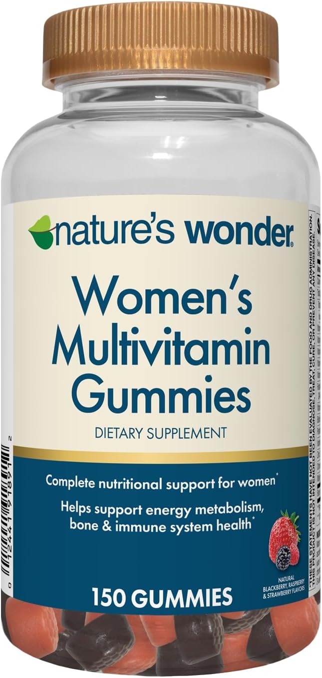 Nature's Wonder Women's Multivitamin Gummies – for Energy, Bone & Immune Support, 150 Count - görsel 1