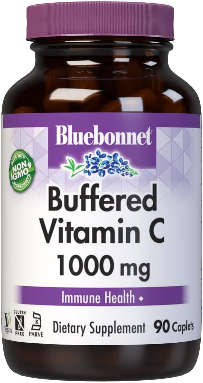Bluebonnet Nutrition Buffered Vitamin C 1000 mg Caplets - 180 Count - görsel 9