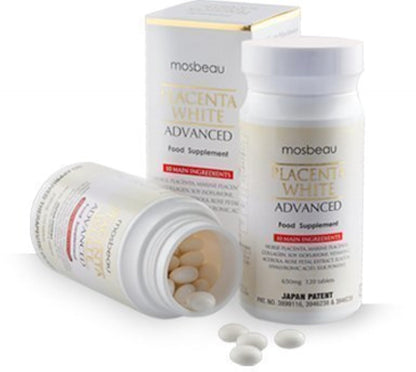 Mosbeau Placenta White Advanced Supplement for Skin Brightening (120 Tablets)