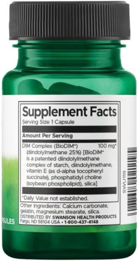 Swanson DIM Complex 100 mg – 30 Capsules - görsel 2