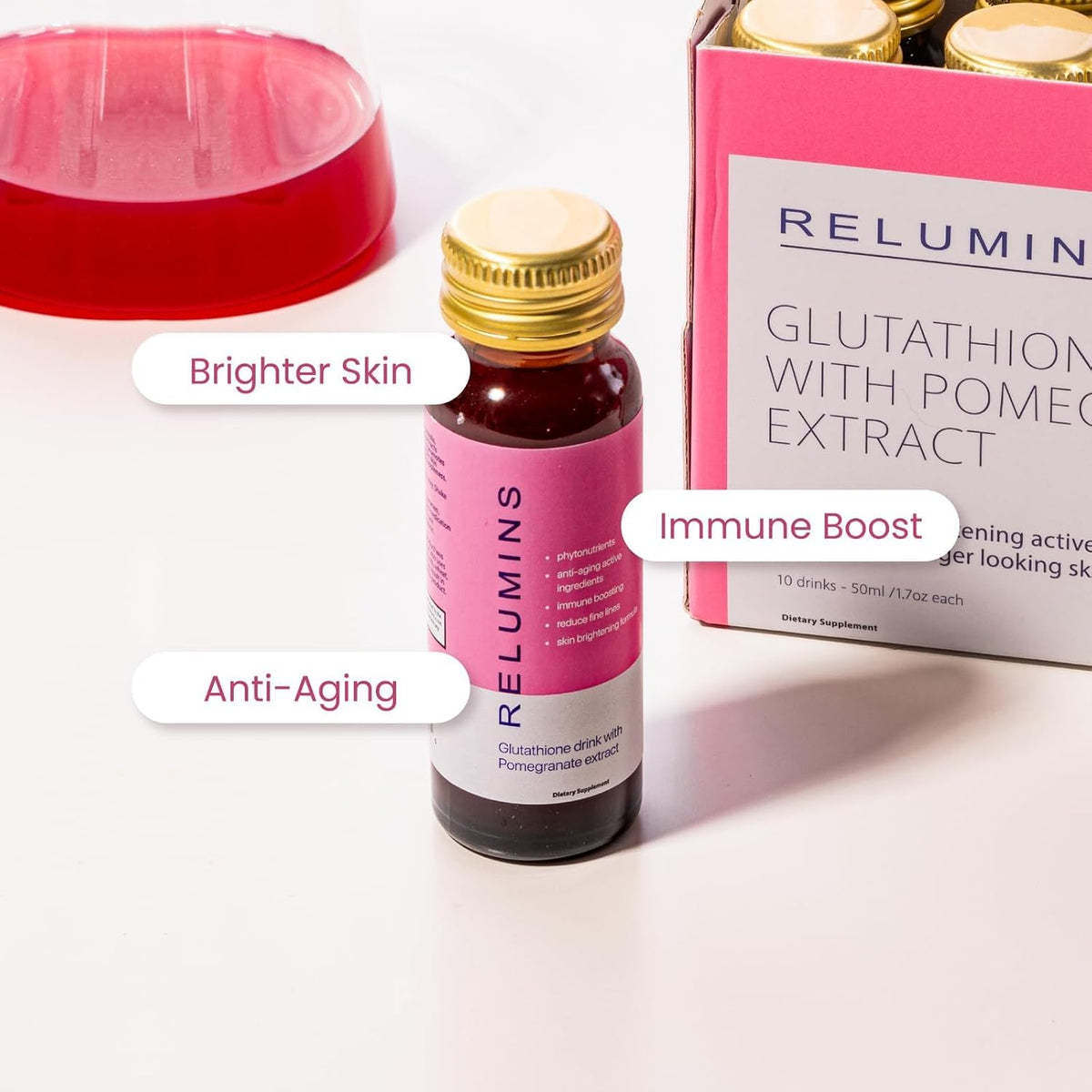 Relumins Collagen & Glutathione Beauty Drink Set – 20 Count (Apple & Pomegranate Flavours) - görsel 5
