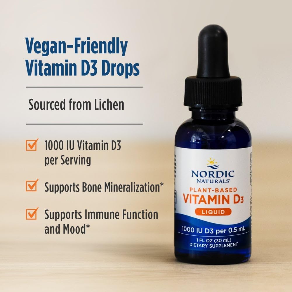 Nordic Naturals Plant-Based Vitamin D3 – Older adults (skin becomes less efficient at producing vitamin D) – Image 3