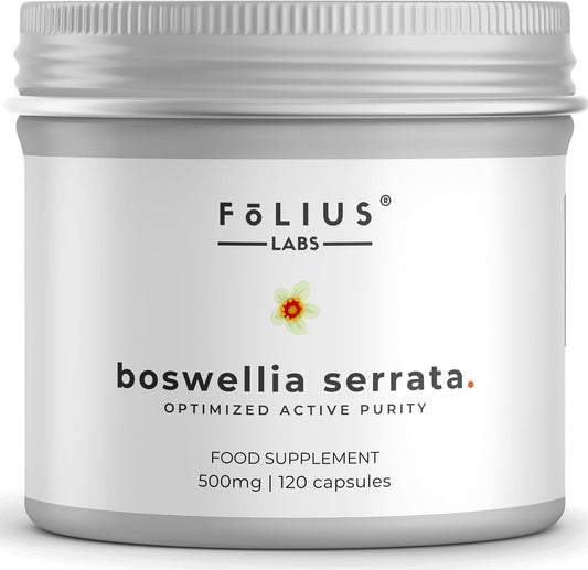 Boswellia Serrata Extract Supplement 500mg - Healthy Joint Support, Muscle Relief Support - 65% Boswellic Acids - Extracted from Indian Olibanum/Frankincense, 120 Caps