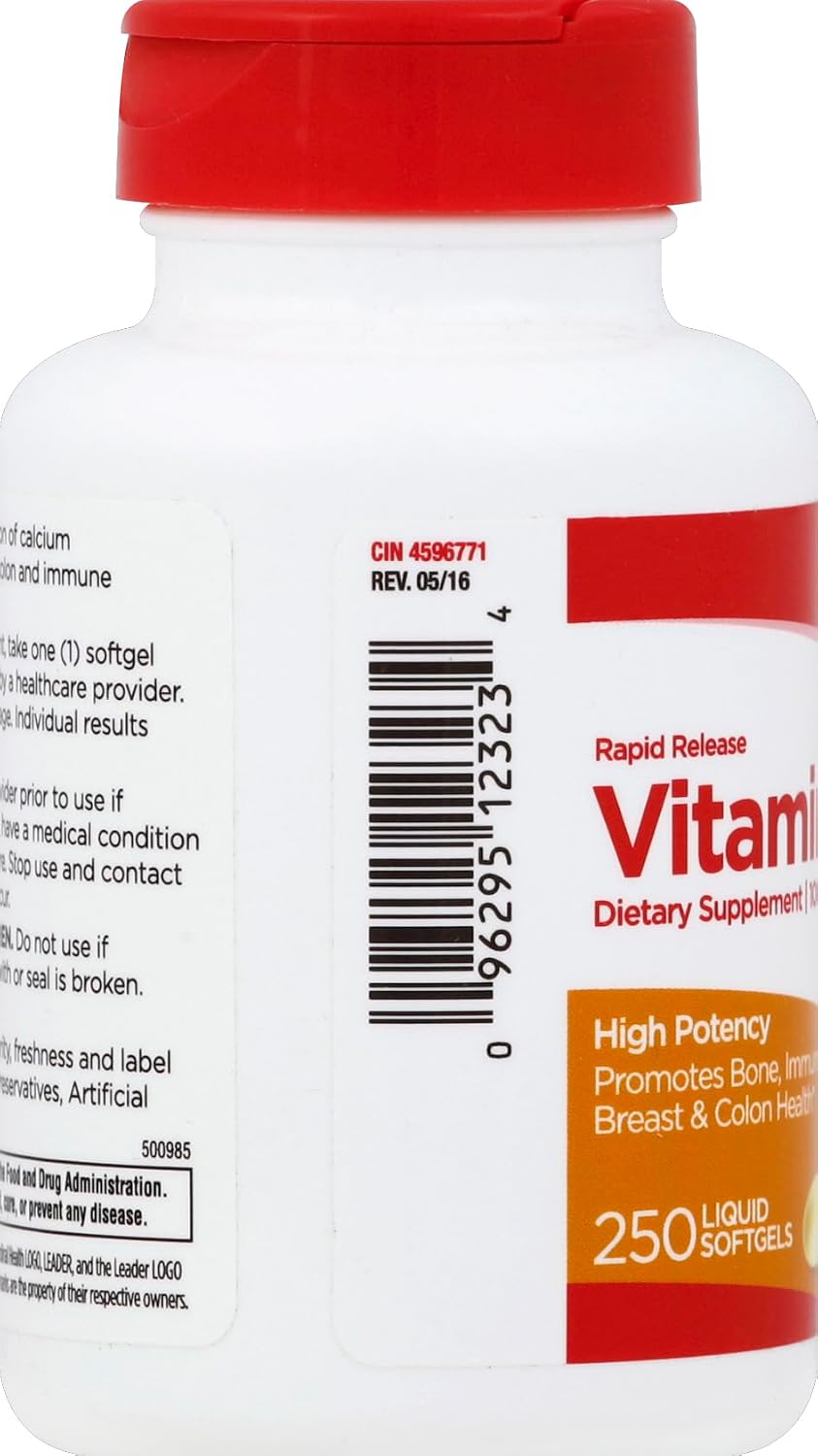 Leader Vitamin D 1000 IU Softgels, 250 Softgels - görsel 4