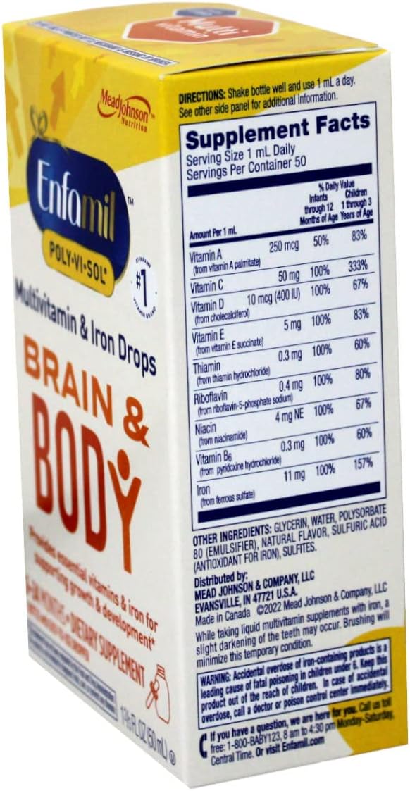 Enfamil Poly-Vi-Sol Multivitamin Supplement Drops with Iron - görsel 3