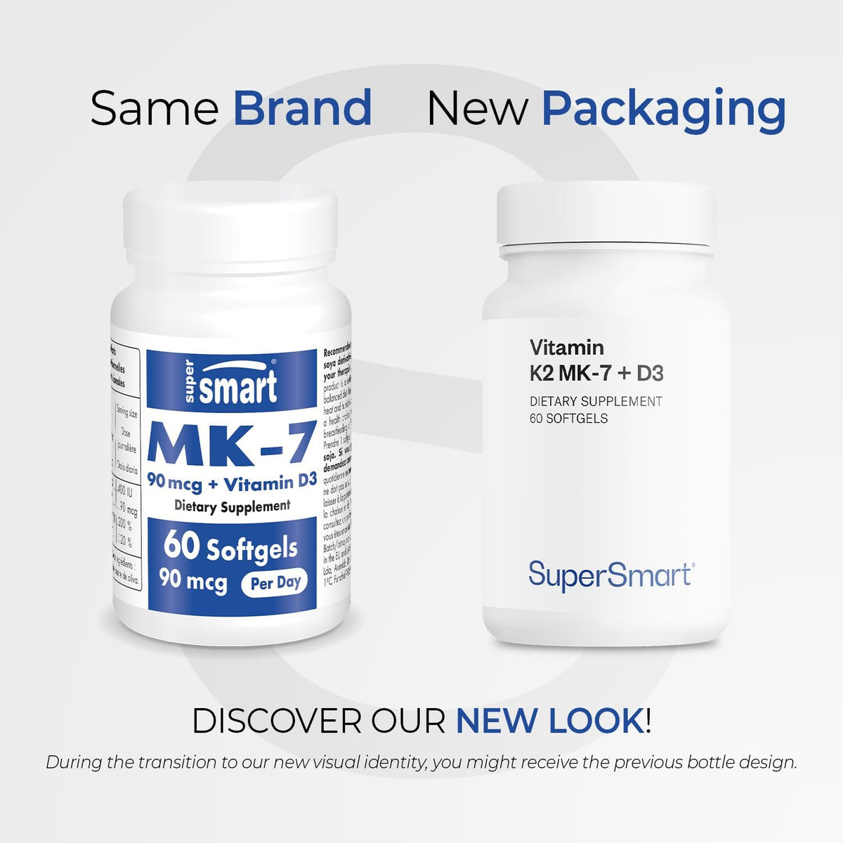 Supersmart Vitamin K2 MK-7 with Vitamin D3, 90 mcg, 60 Soft gel capsules - görsel 2