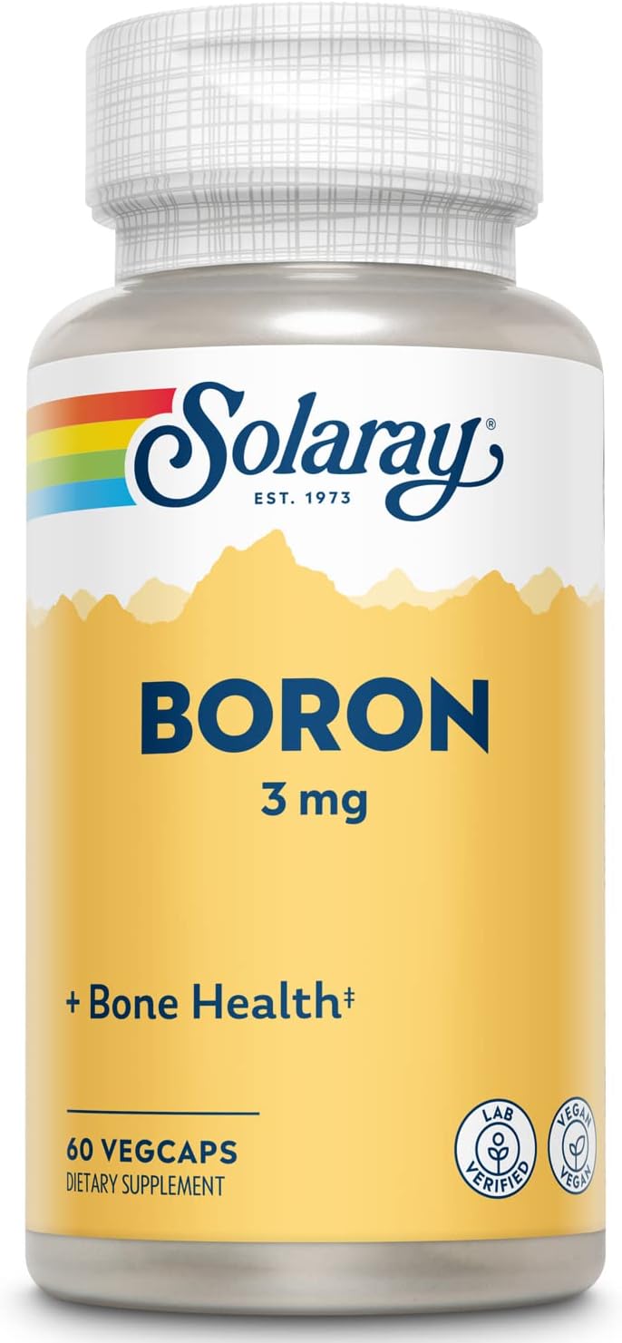 Solaray Boron Citrate 3mg – Herb Base – 60 Vegan Capsules - görsel 1
