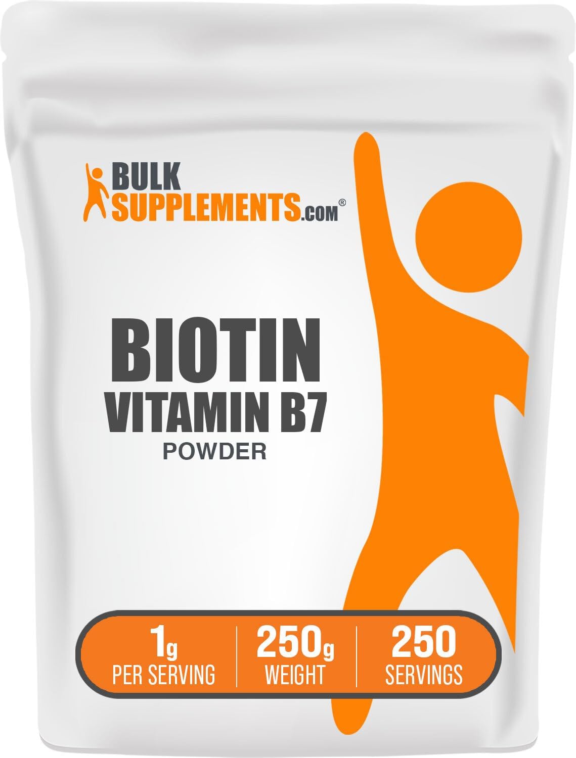 BulkSupplements Biotin 10000mcg Powder - Vitamin B7 for Hair, Skin and Nails - 1kg - görsel 8