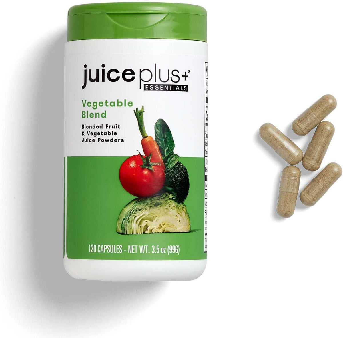 JuicePlus+ Fruit and Vegetable Supplement - Whole Food Blend with 20 Fruits & Vegetables (2 Bottles, 120 Servings) - görsel 5