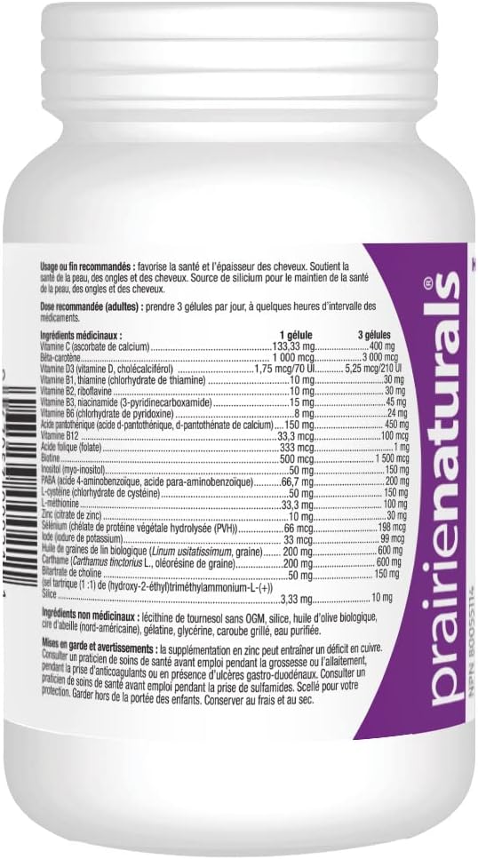 Prairie Naturals Hair Force Soft gel capsules, 90 Soft gel capsules - görsel 2