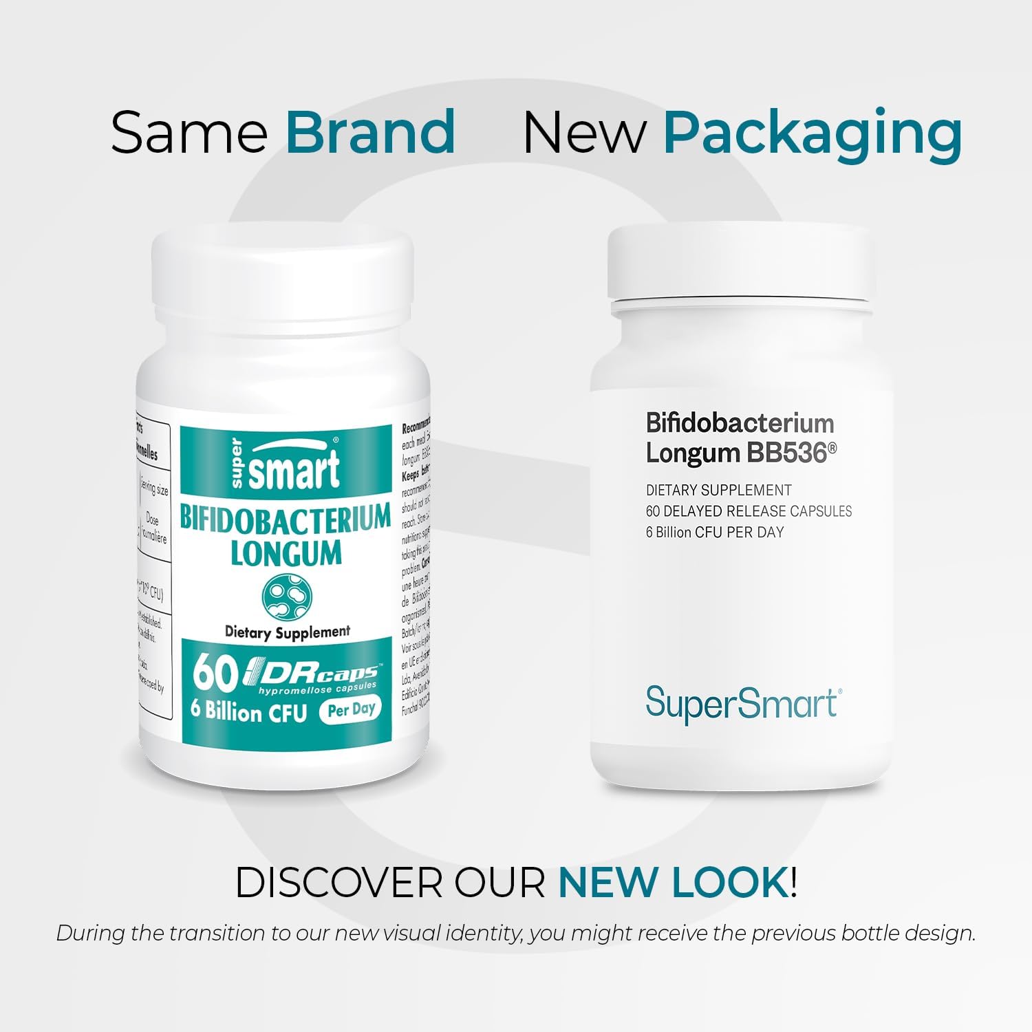 Supersmart Bifidobacterium Longum (BB536) – Probiotic & Prebiotic Supplement – 6 Billion CFU – 60 DR Capsules - görsel 2