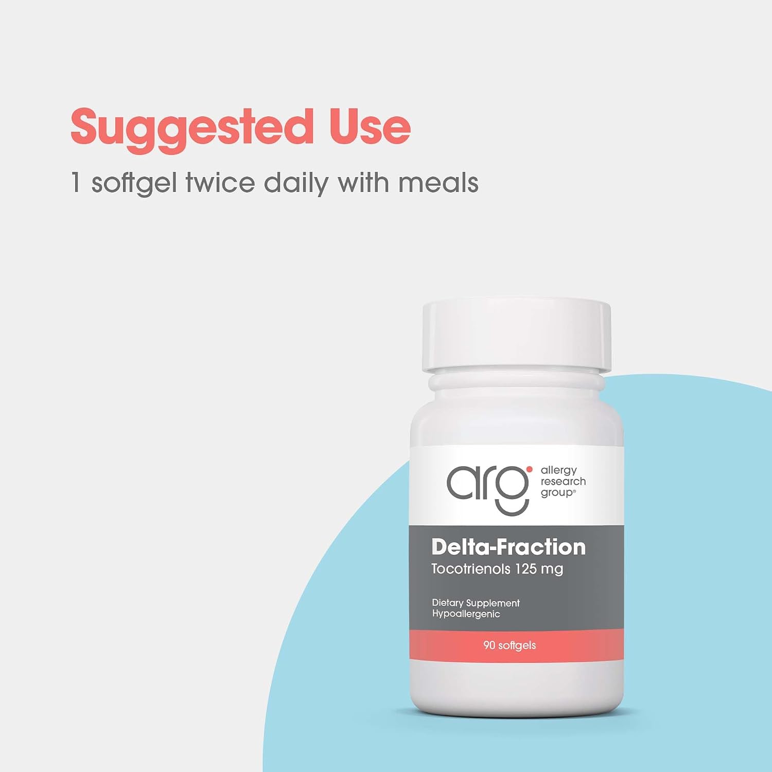 Allergy Research Group ARG Delta-Fraction Tocotrienols 50 mg - 100 mg Tocotrienols per Serving - Antioxidant Support - Hypoallergenic - 90 Softgels - görsel 4