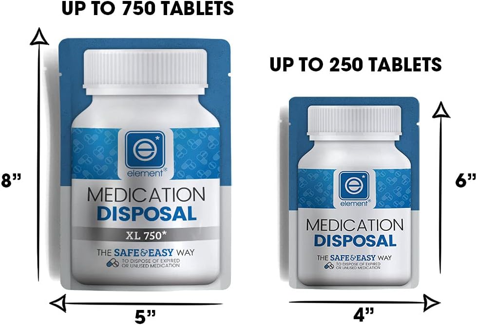 Element MDS XL 750 (5 Pack) with Bag Holder – Medication Disposal System - görsel 7