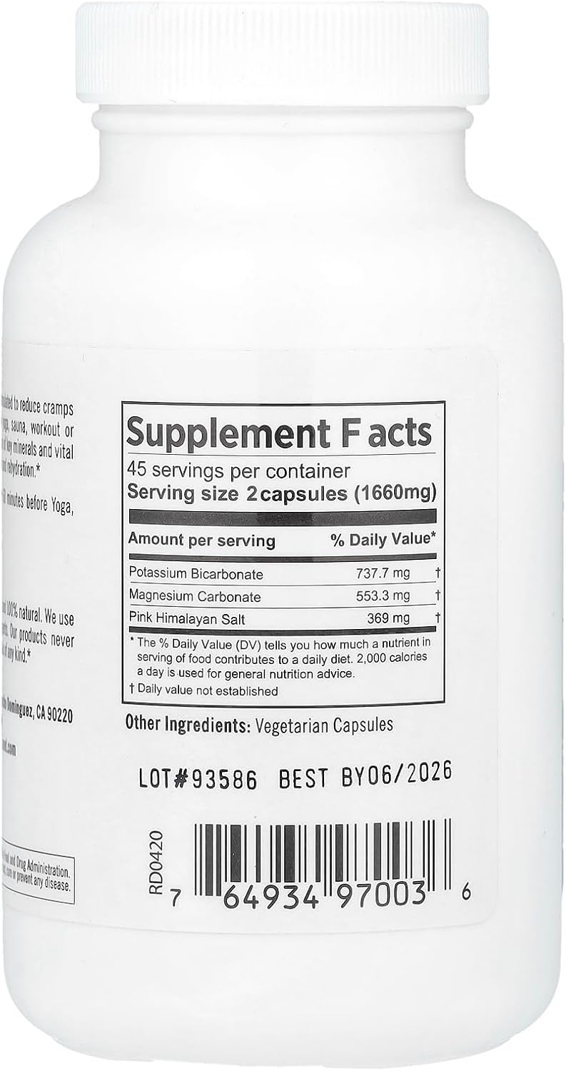 PURE PLANET Sports Salts - Plant-Based Electrolytes, 90 Vegetarian Capsules - görsel 2