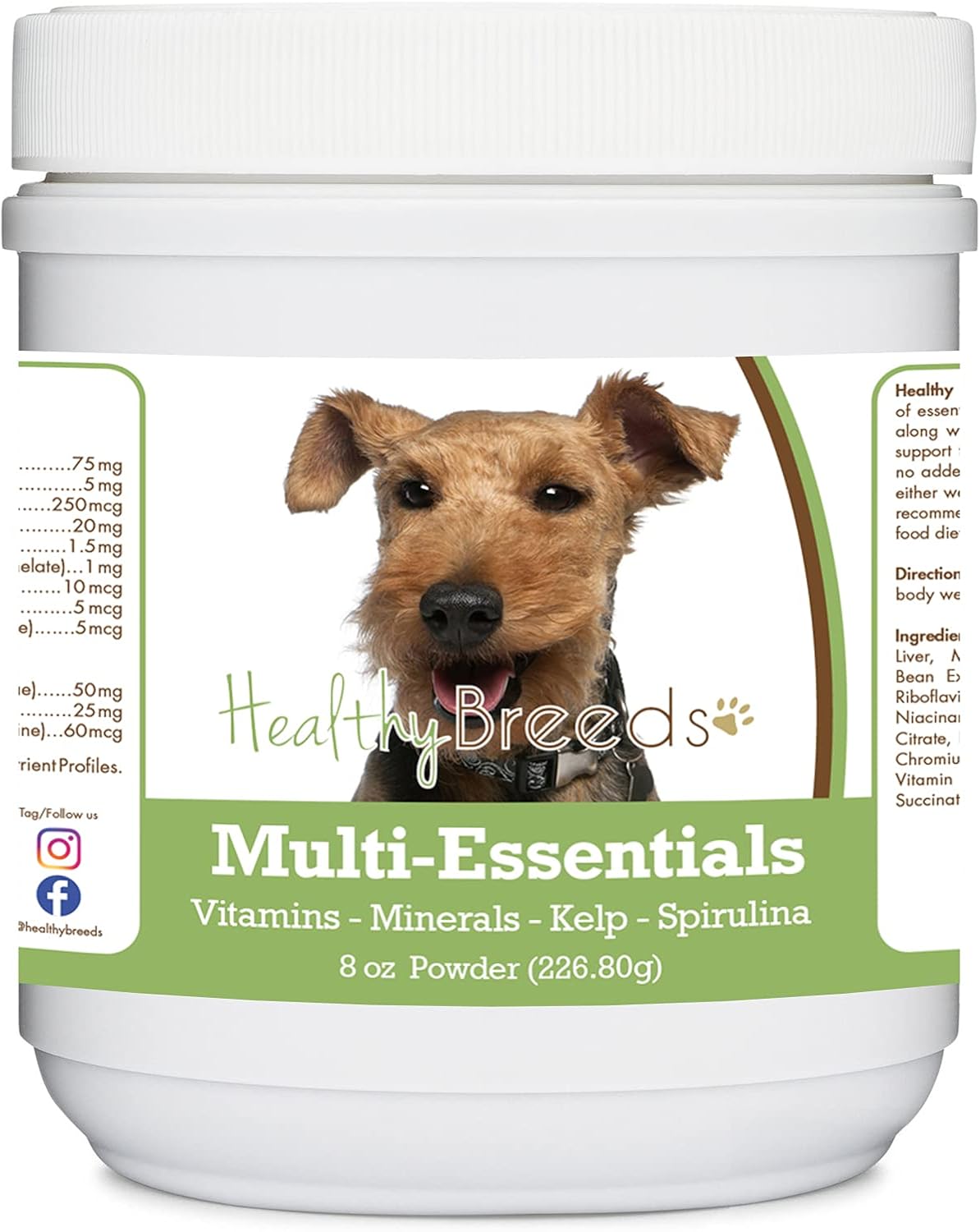 Healthy Breeds Welsh Terrier Multi-Essentials Powder for Dogs - Vitamins, Minerals & Antioxidants - 227g - görsel 1