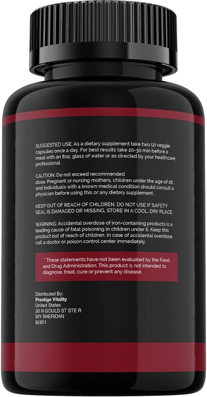 Erecpower Capsules for Men - Advanced Formula Food Supplement (60 Capsules)