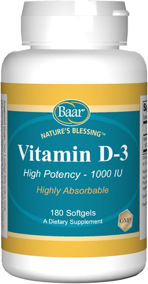 Baar Vitamin D3 Softgels, 5,000 IU, 120 Softgels - görsel 7