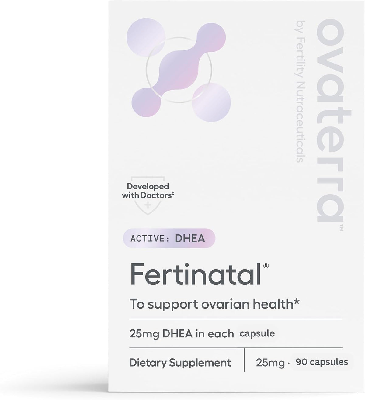 Fertinatal Micronised DHEA Female Natural Plant-Based Fertility Supplement 90-25mg Capsules - görsel 1
