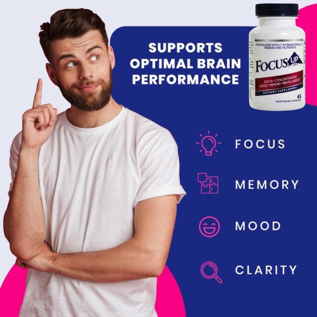 FocusUP Brain & Energy Support Supplement – Natural Nootropic Capsules - görsel 5