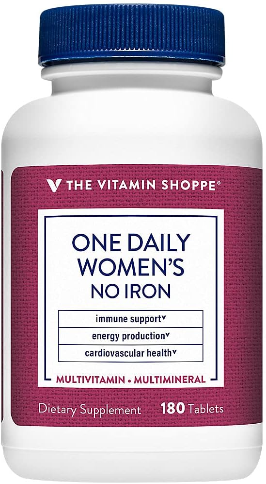 The Vitamin Shoppe Once Daily Women's Multivitamin – No Iron, 2000 IU Vitamin D3, 180 Tablets - görsel 1