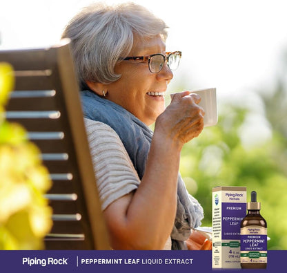 Piping Rock Peppermint Liquid Drops - 118 ml - Alcohol-Free Tincture